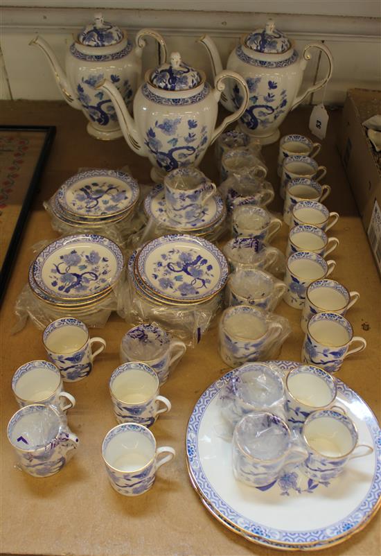 Royal Tuscan blue and white coffee set